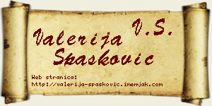 Valerija Spasković vizit kartica